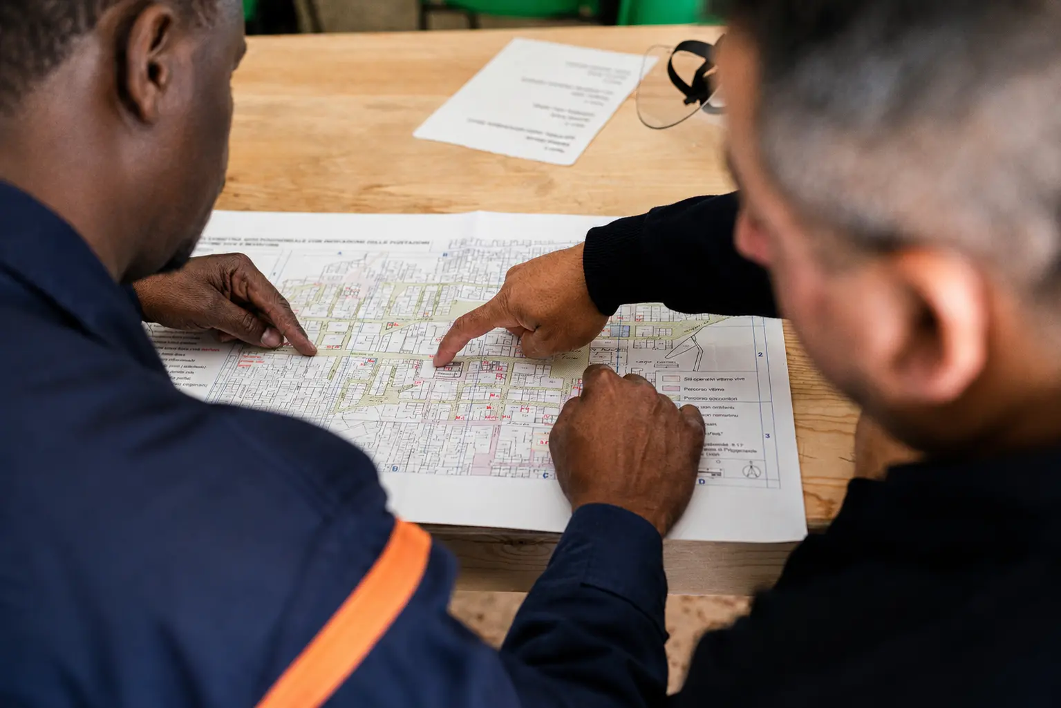 Client and Synkit engineering team reviewing a technical plan.