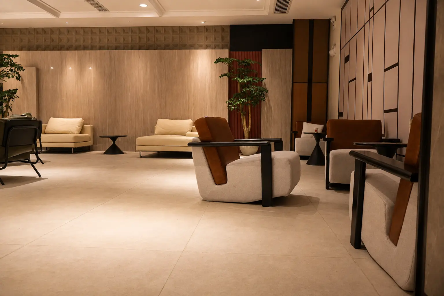 Warm luxury lounge representing comfort created through thoughtful engineering.